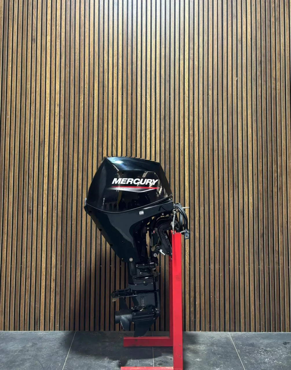 2023 Mercury 25 HP EFI outboard engine.