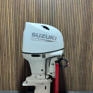 Suzuki 140 HP EFI outboard engine.