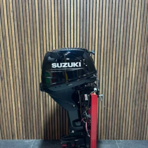Suzuki 30 HP EFI outboard engine.