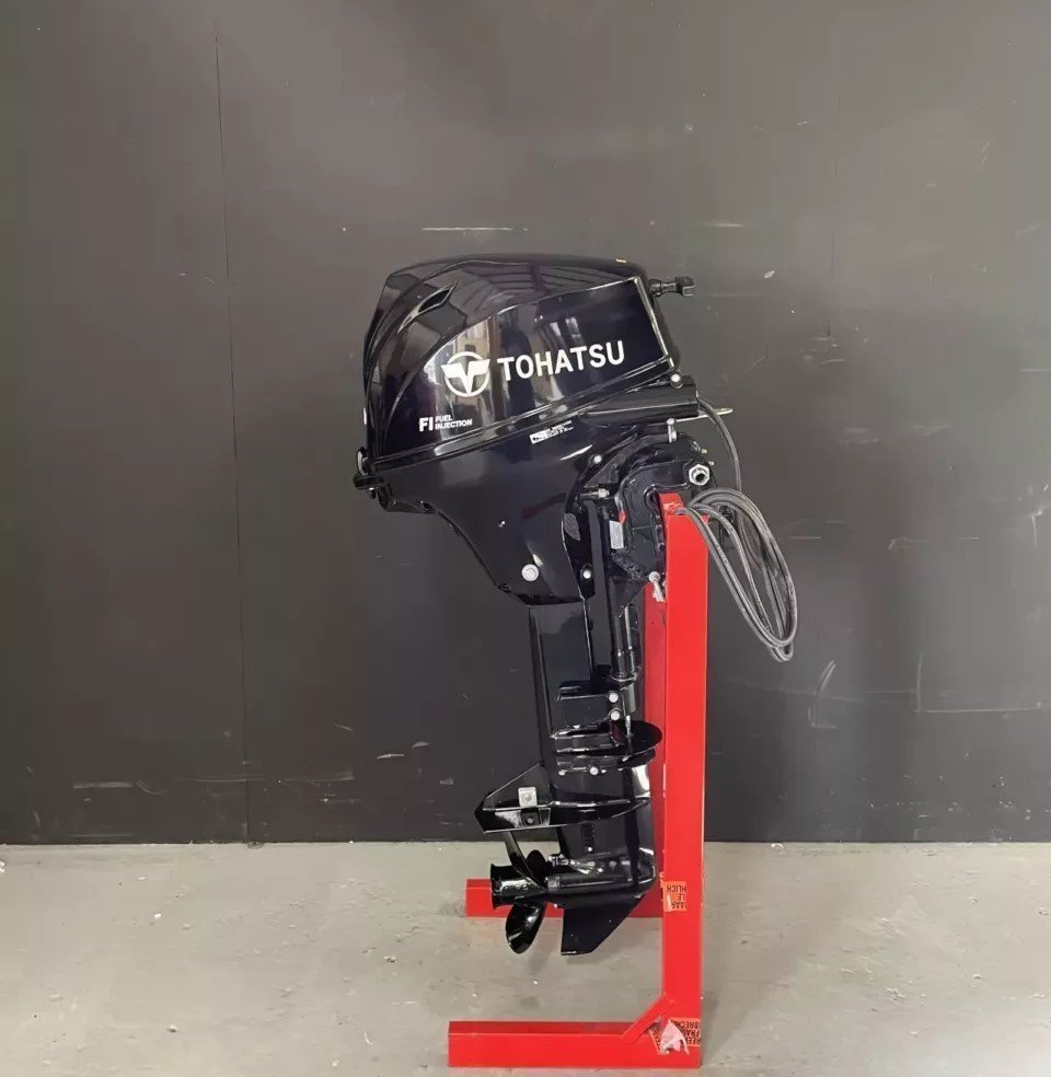 Tohatsu 15HP EFI outboard engine.