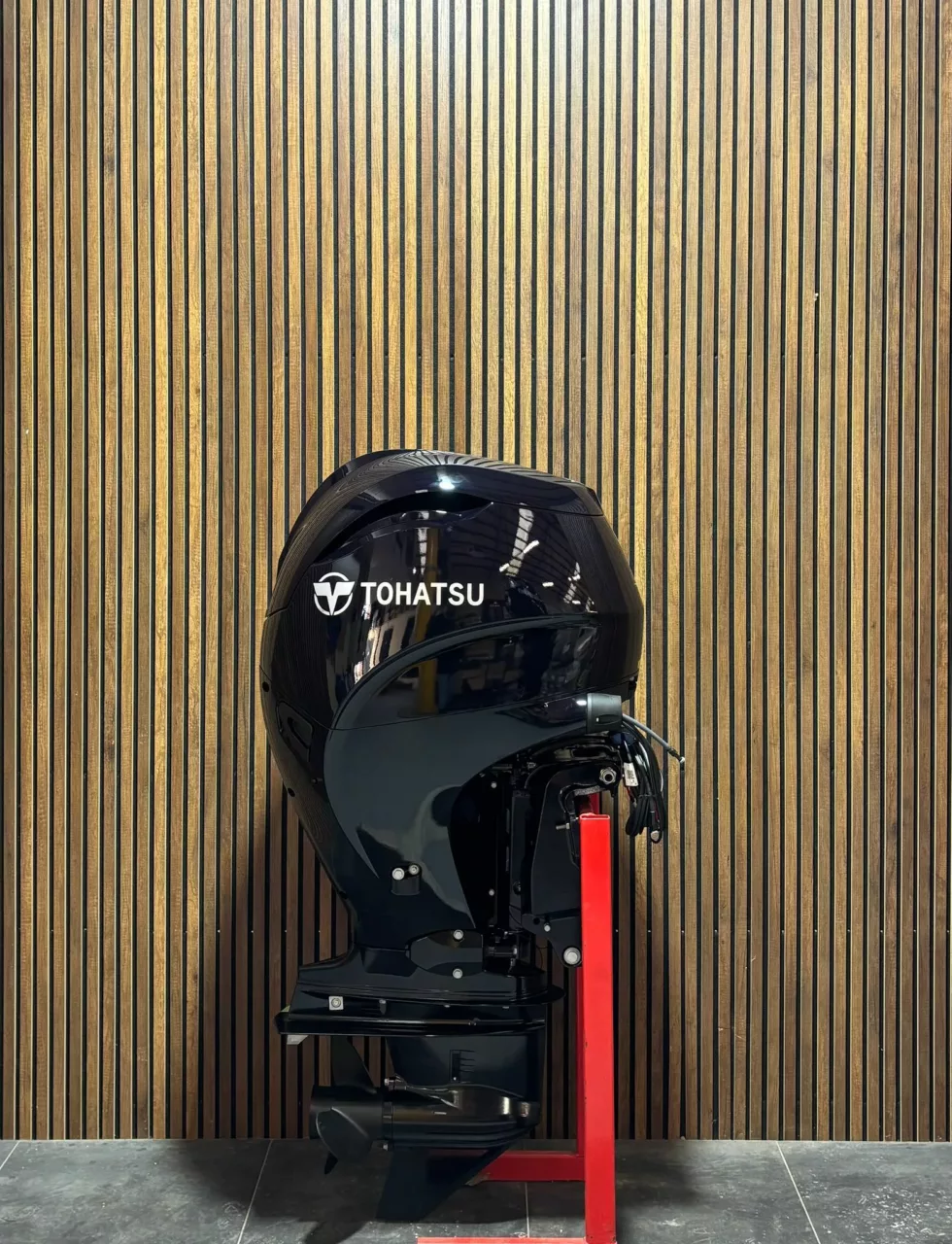 Tohatsu 75 HP EFI outboard engine.