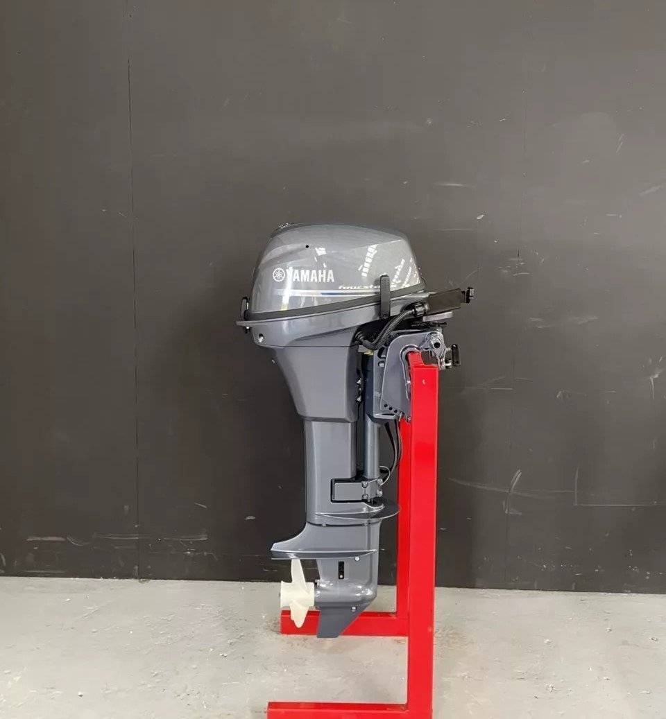 Yamaha 9.9 HP outboard engine.