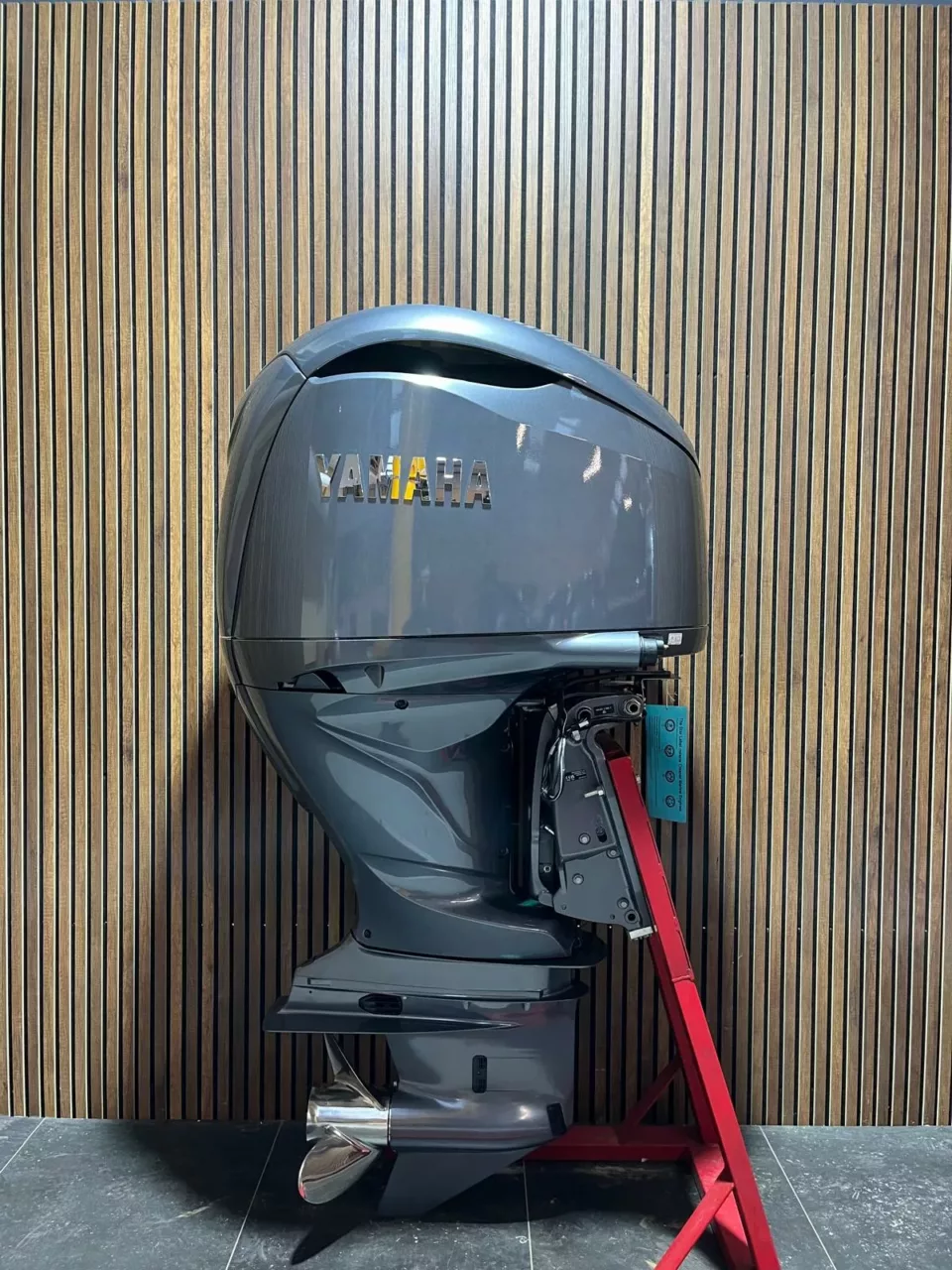 Yamaha F300 XCB V6 outboard engine.